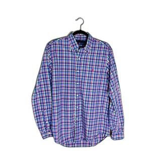 Ralph Lauren Plaid Button-up Oxford Men’s Medium‎ Pink Pony